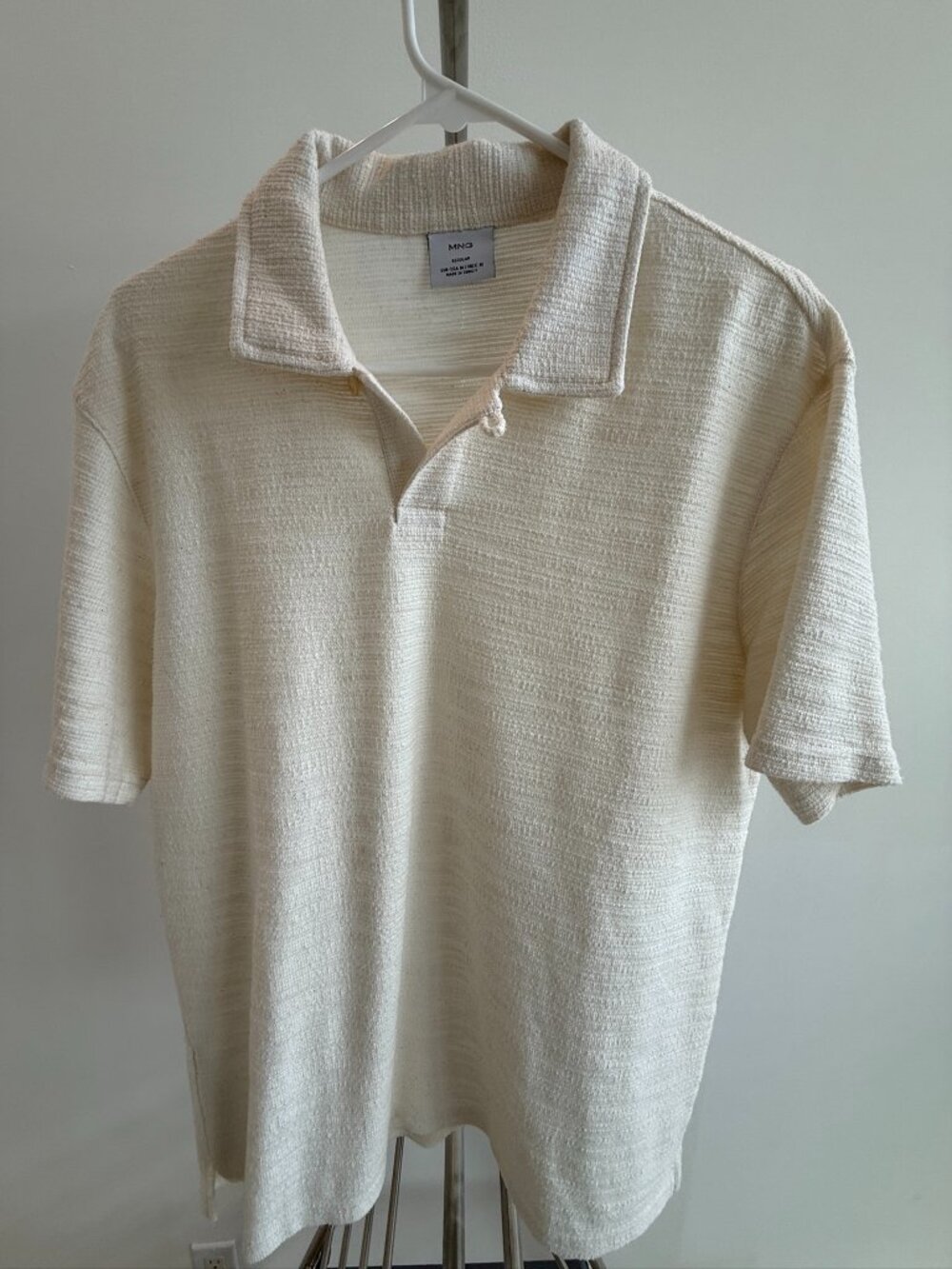 Bowling-collar Structured Polo Shirt
